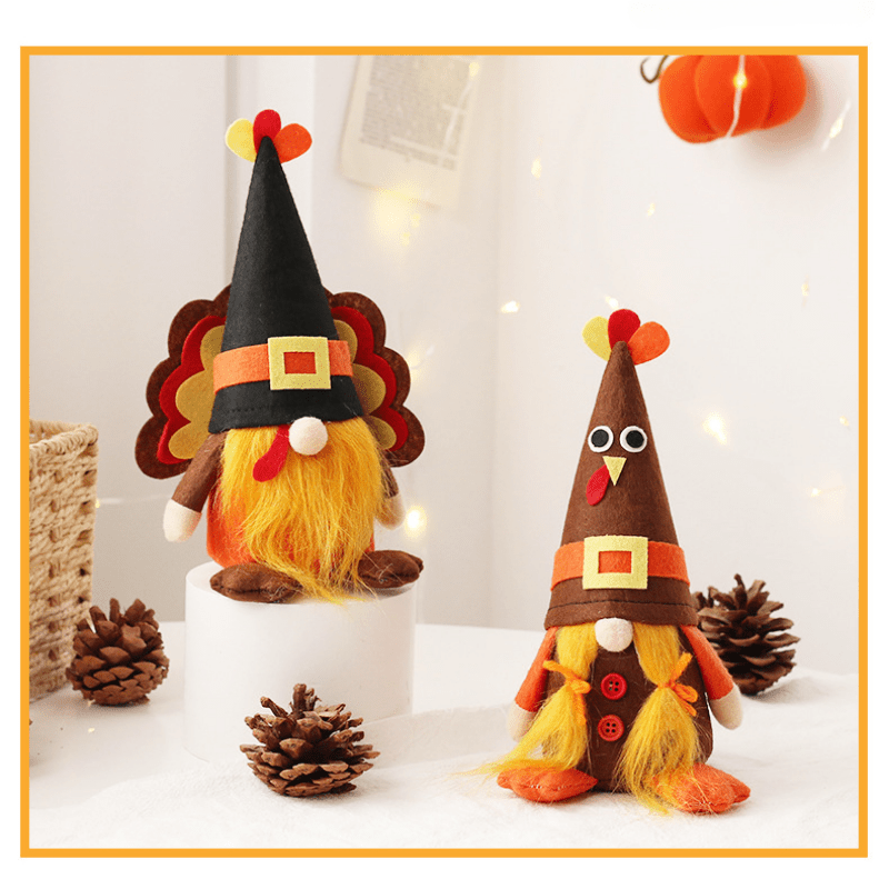 Truc Cool Pour Bureau Décorations de Thanksgiving Gnomes de Thanksgiving en  peluche elfes suédois ornement automne automne poupées pour ferme bureau