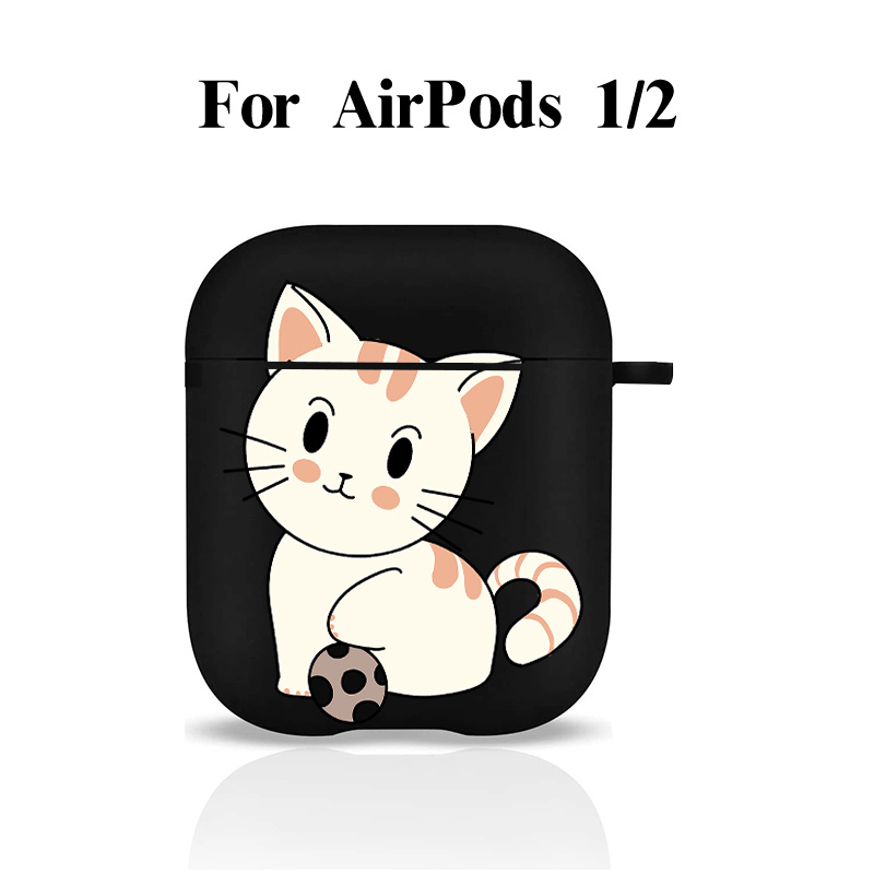 Earphone Case With A Cat Graphic Matte Case For 1/2/3/ Pro/ Pro2 - Temu