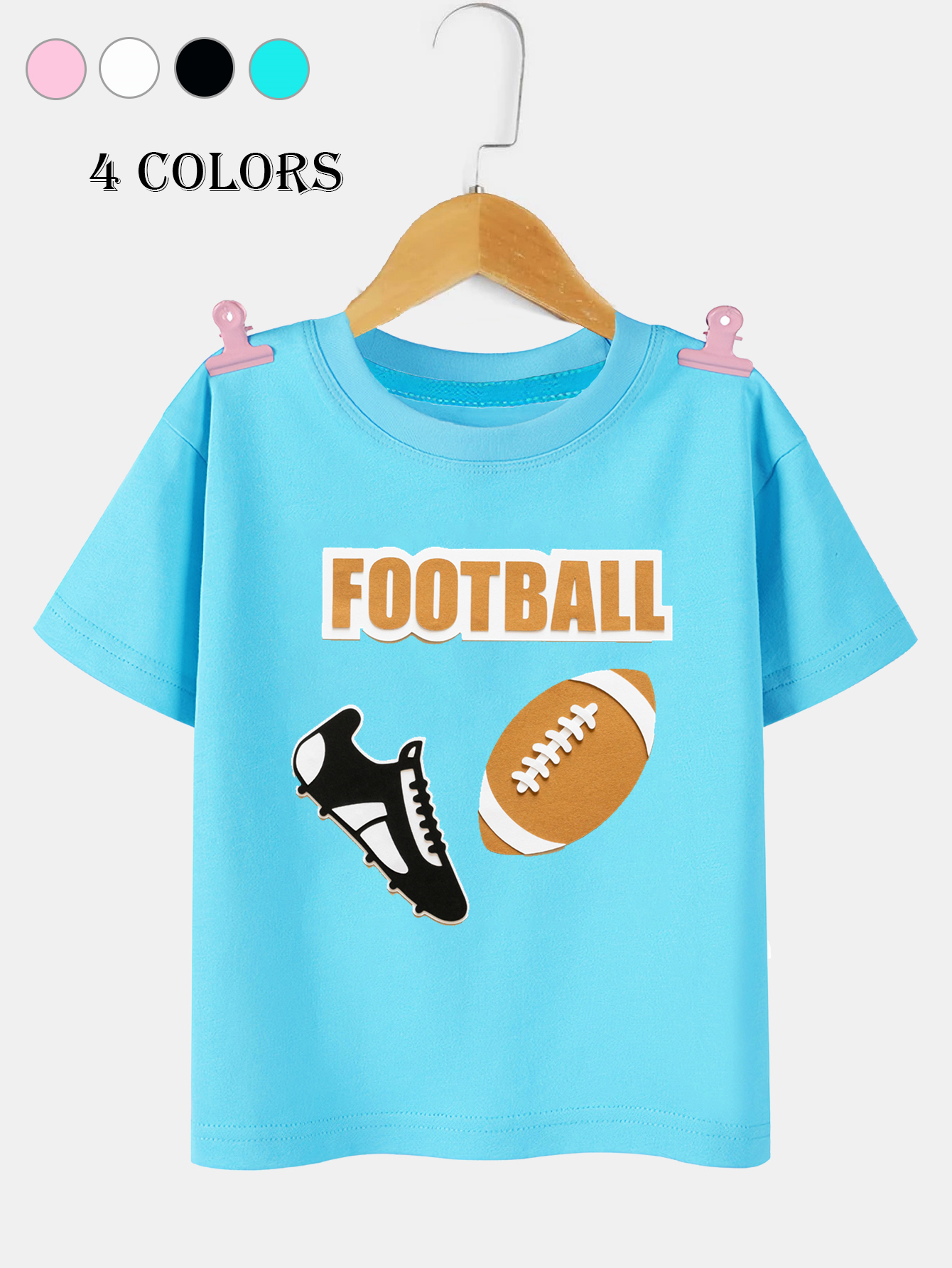 American Football Rugby Print T Shirt Girls Crew Neck Short Sleeve Tops For  Gift Summer - Kids' Fashion - Temu Austria