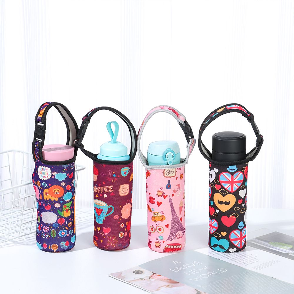 450ml-600ml Portable Neoprene Vacuum Cup Sleeve Water Bottle Cover  Insulator Sleeve Bag Glass Bottle Case