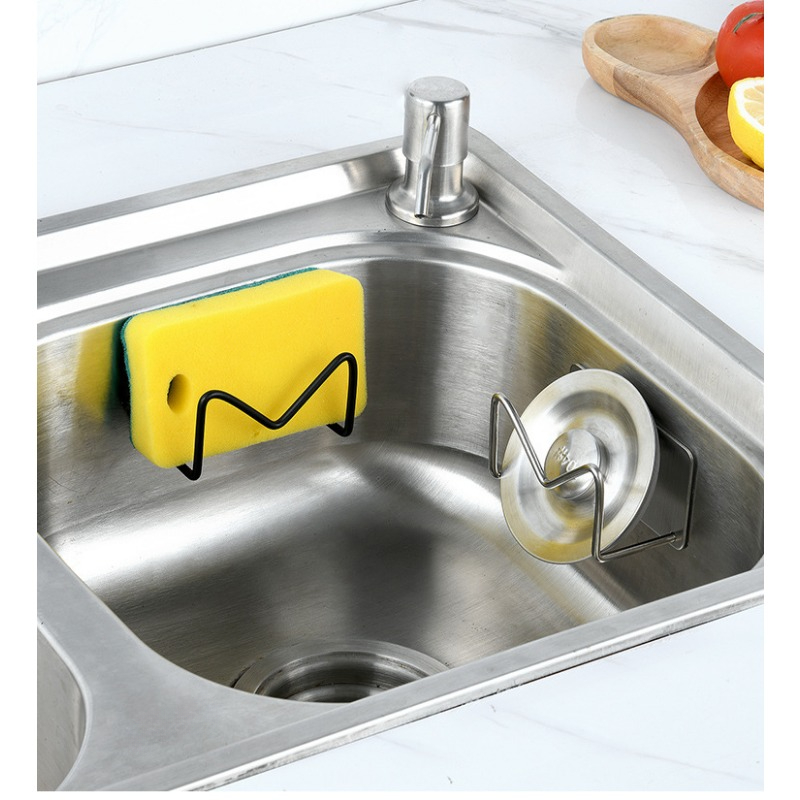 Stainless Steel Sponge Holders, Kitchen Punch-free Sink Drain