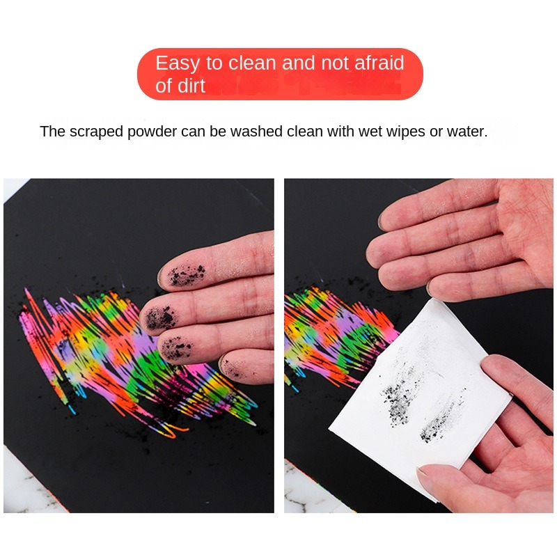 Students' Colorful Scratch Paper A4 Black Drawing Paper - Temu