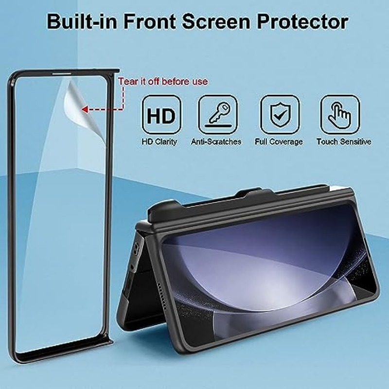 Magnetic Hinge Protection Case With Touch Pen For Samsung Galaxy Z Flip 5