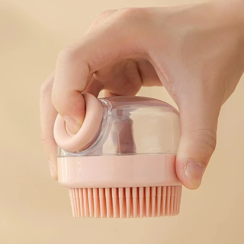 Pet Shampoo Brush Comb with Shampoo Storage