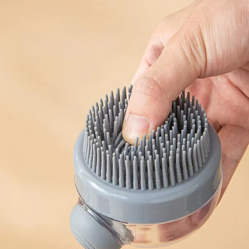 Pet Shampoo Brush Comb with Shampoo Storage