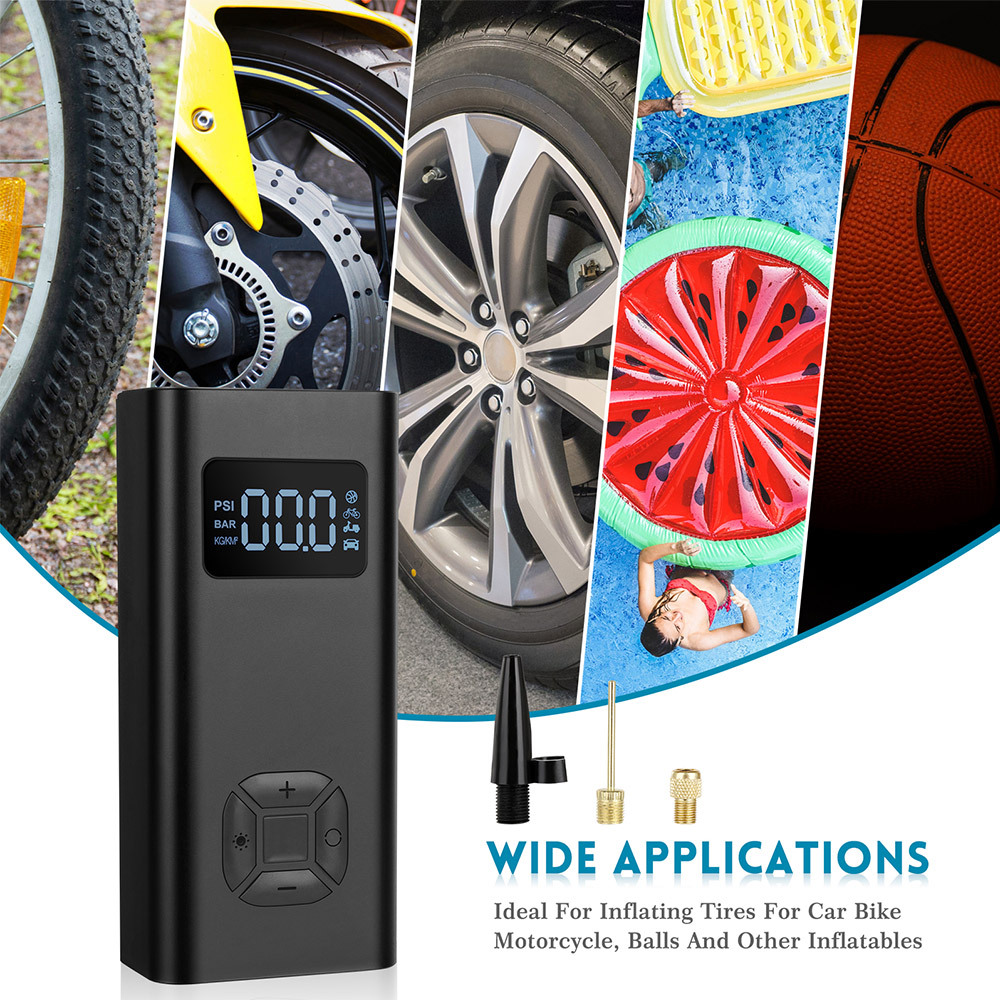 Skight Tire Inflator Portable Air Compressor - Powerful 150PSI & 2X Faster,  Accurate Pressure LCD Display, Cordless Easy Operation - Portable Air Pump