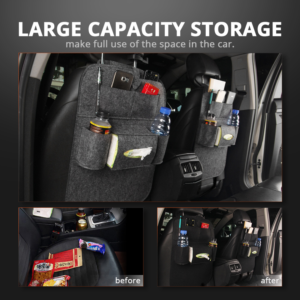 Auto Interieur Zubehör Große Kapazität Elastisches Auto Organizer  Rückenlagerung Auto Verstauen Aufräumen Gepäckhalter Tasche