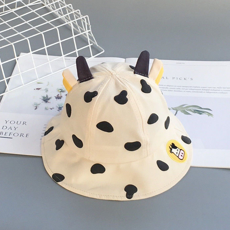 Children's Cute Versatile Sunshade Cow-shaped Bucket Hat For Boys And ...