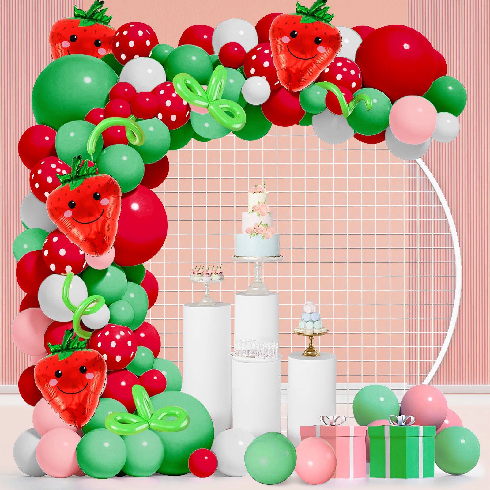 Strawberry Party Decoration Balloon Garland Arch Kit - Temu