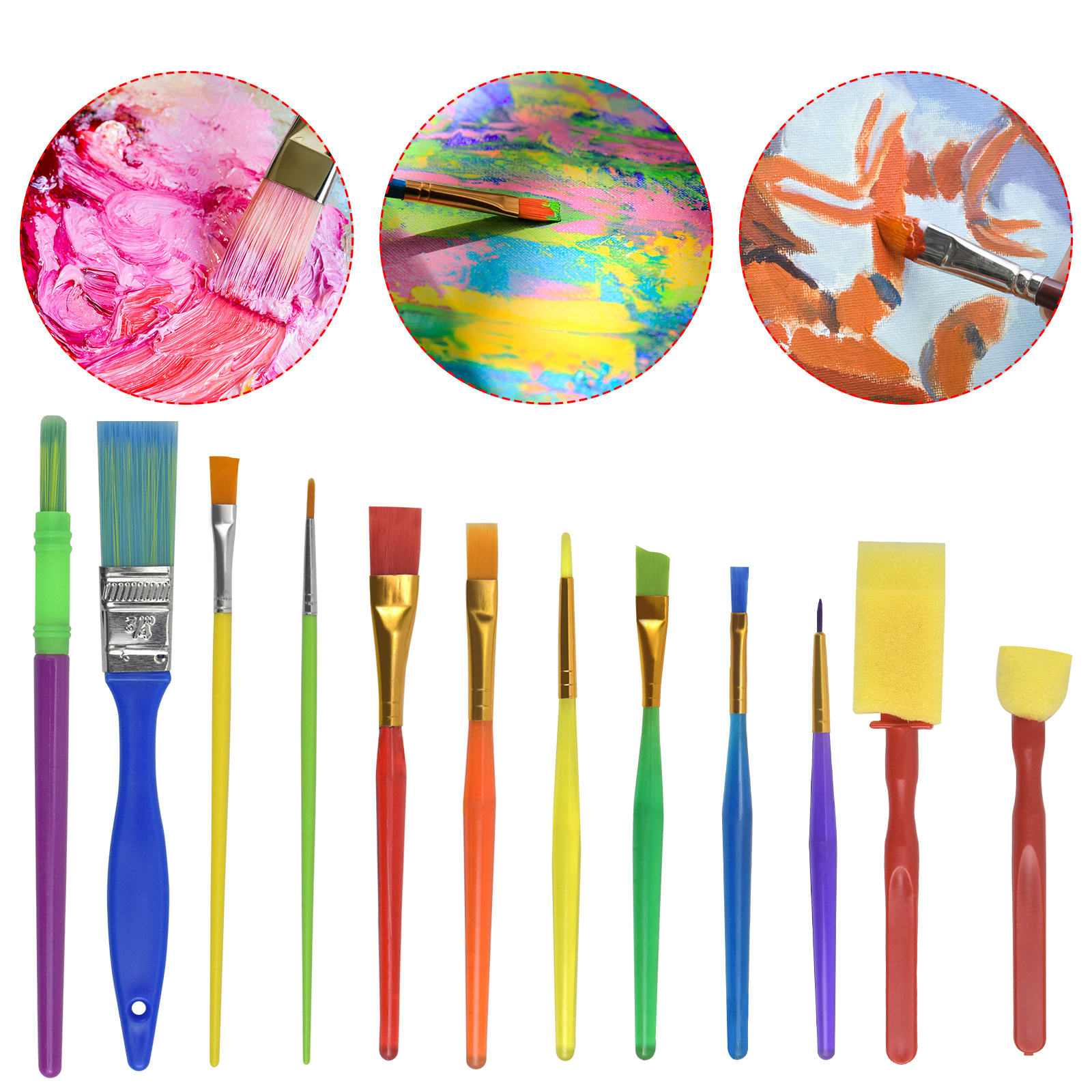 6pcs Artist Paint Brushes Paint Brushes For Acrylic Painting Acrylic Paint  Brushes Paint Brush Set Face Paint Brushes Craft Paint Brushes