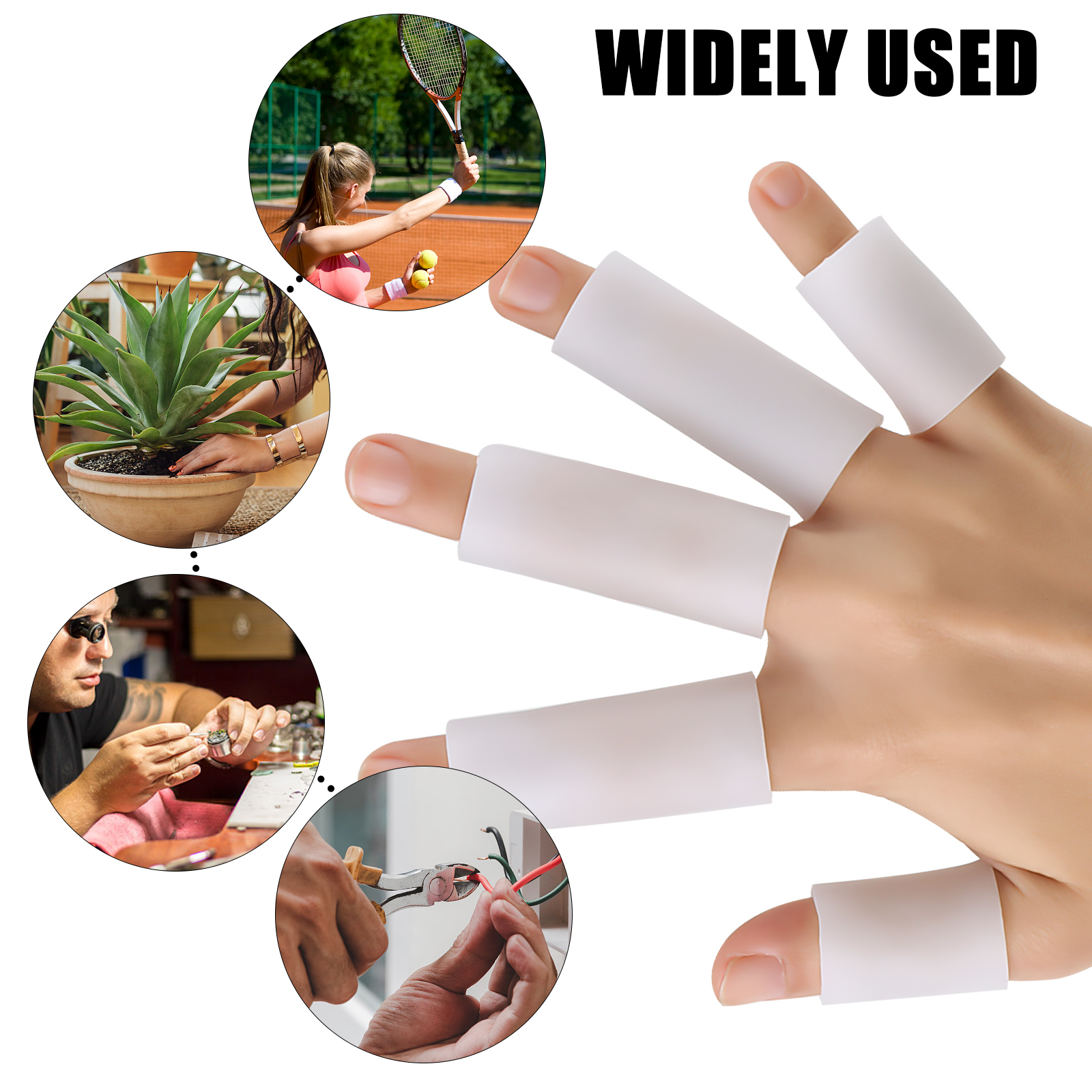 10 Pcs Silicone Gel Finger Protectors, Finger Cover Protection Finger Caps  Skin