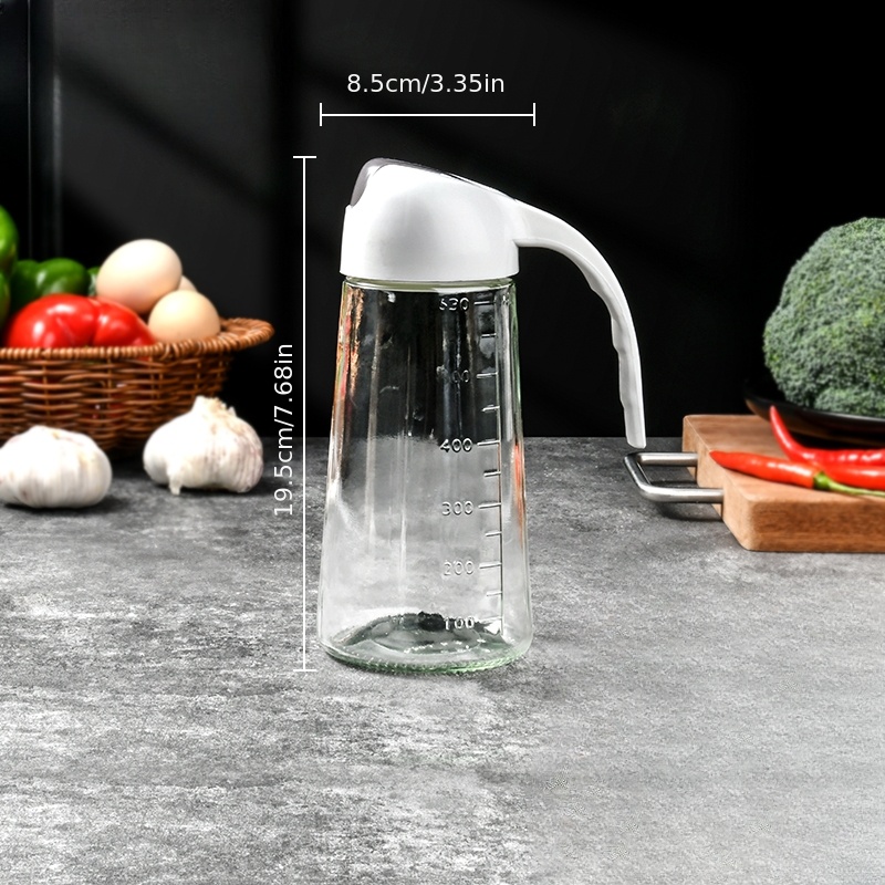 自動開閉ガラスオイルポット 重力オイルボトル 家庭用キッチン漏れ防止
