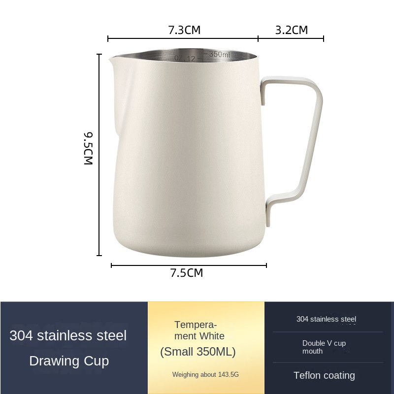 Milk Frothing Pitcher Cup With Scale Steaming Pitcher - Temu