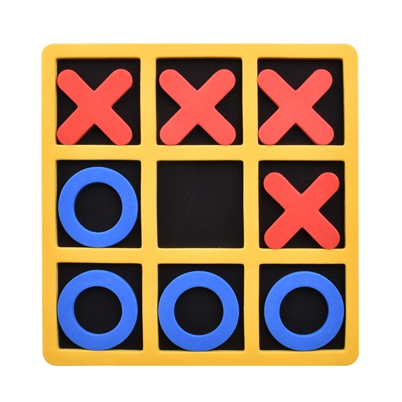 Tabuleiro de madeira Tic TAC Toe Jogo Inteligente Engraçado Jogo de Mesa  para Crianças Adulto