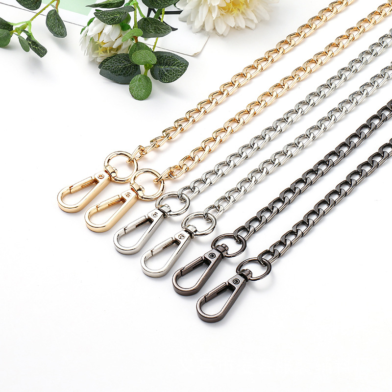 Shoulder strap metal chain silver