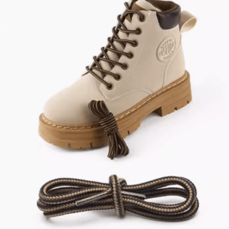 2 Pairs Round Boot Laces Heavy Duty And Durable Shoelaces For Boots, Work Boots, Hiking Shoes