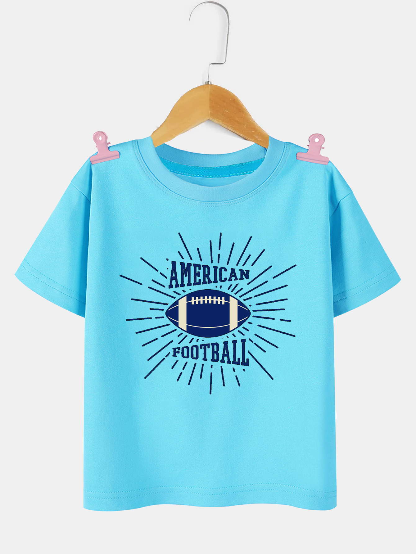 Camiseta Esportiva com Estampa 10 Futebol Americano Azul