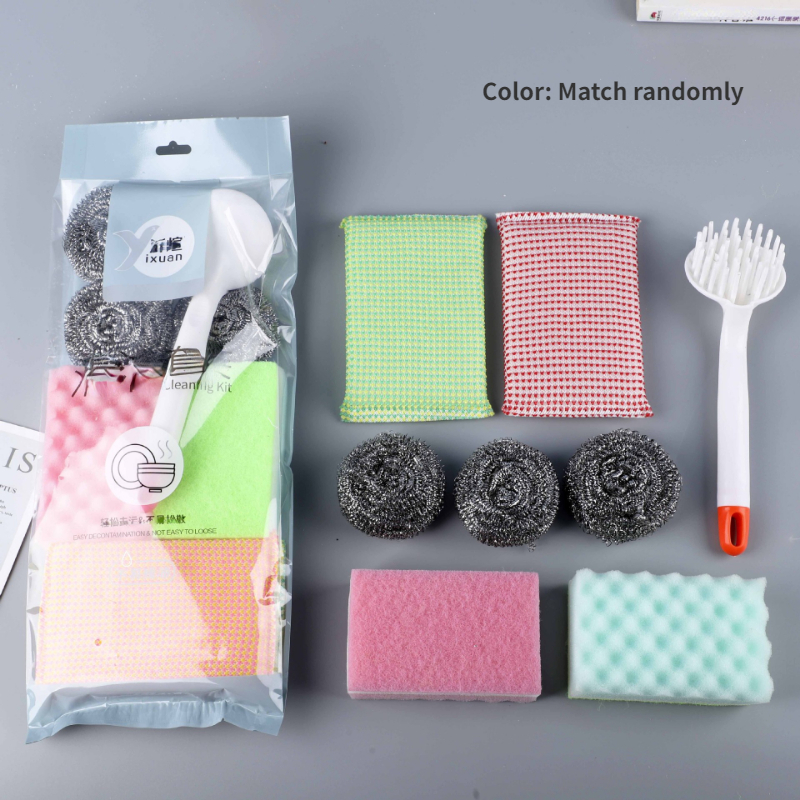 Kitchen Cleaning Tools Set, Steel Wire Balls With A Handle, Dishwashing  Sponge, Pot Wash Sponge, Durable Kitchen Cleaning Scrubber Ball Brush,  Kitchen Cleaning Sponge, Scouring Pad, Cleaning Supplies, Cleaning Tool,  Back To