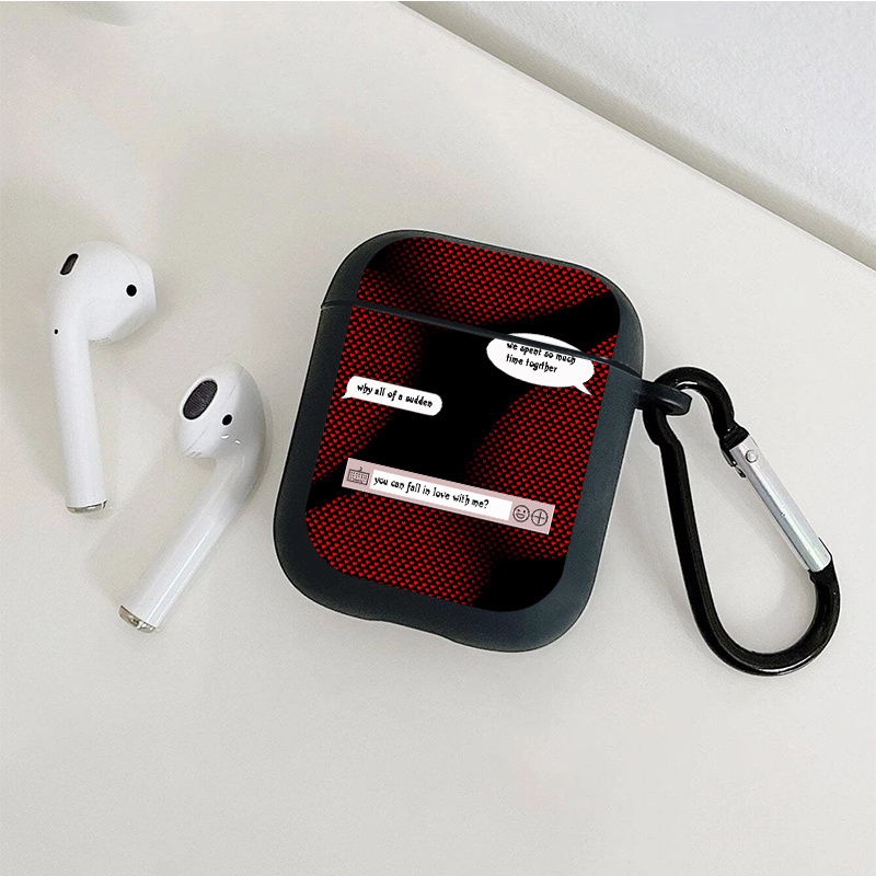 Funda AirPods 1 y 2 Silicona Mosquetón, Negro - Accesorios Audio