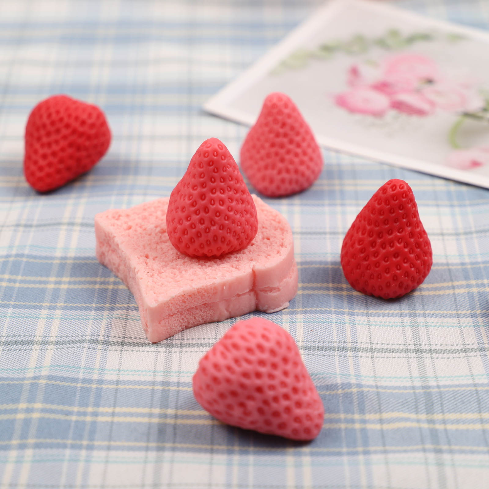 3D Strawberry Silicone Mold (4 Cavity), Fruit Mould