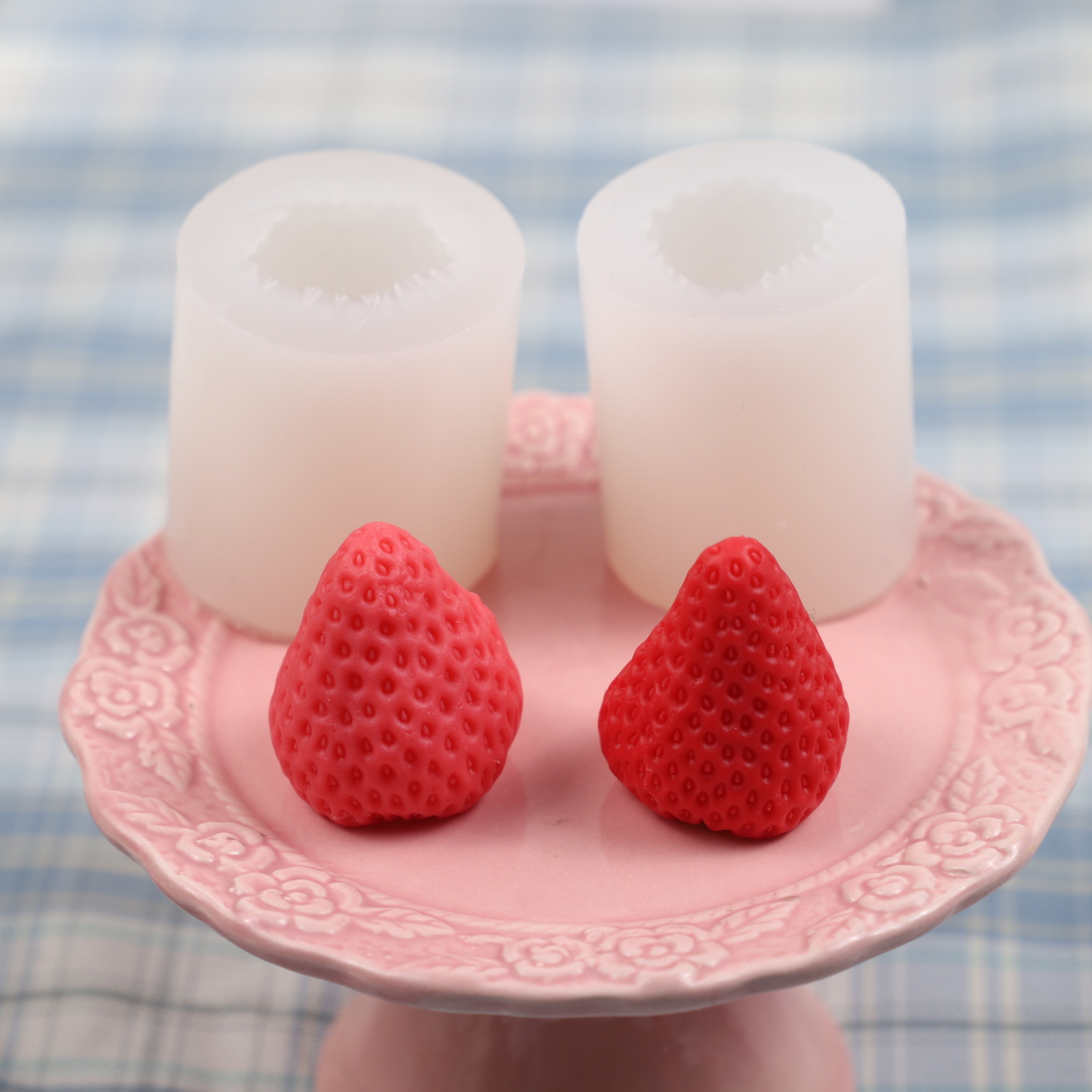 3d Strawberry Silicone Mold - Strawberry Mold For Fondant
