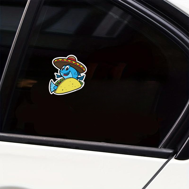 Fish Taco Sticker Fishing Boat Refrigerated Cup Laptop - Temu