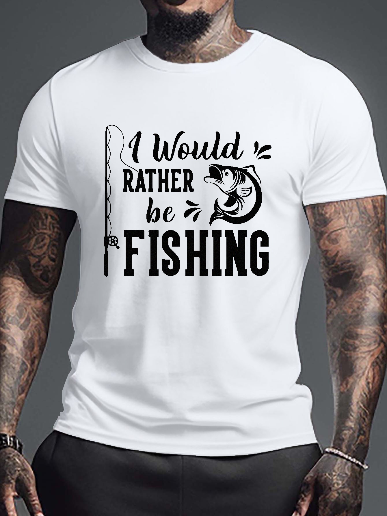 Fishing Themed Pattern Men's T shirt Summer Outdoor Stylish - Temu