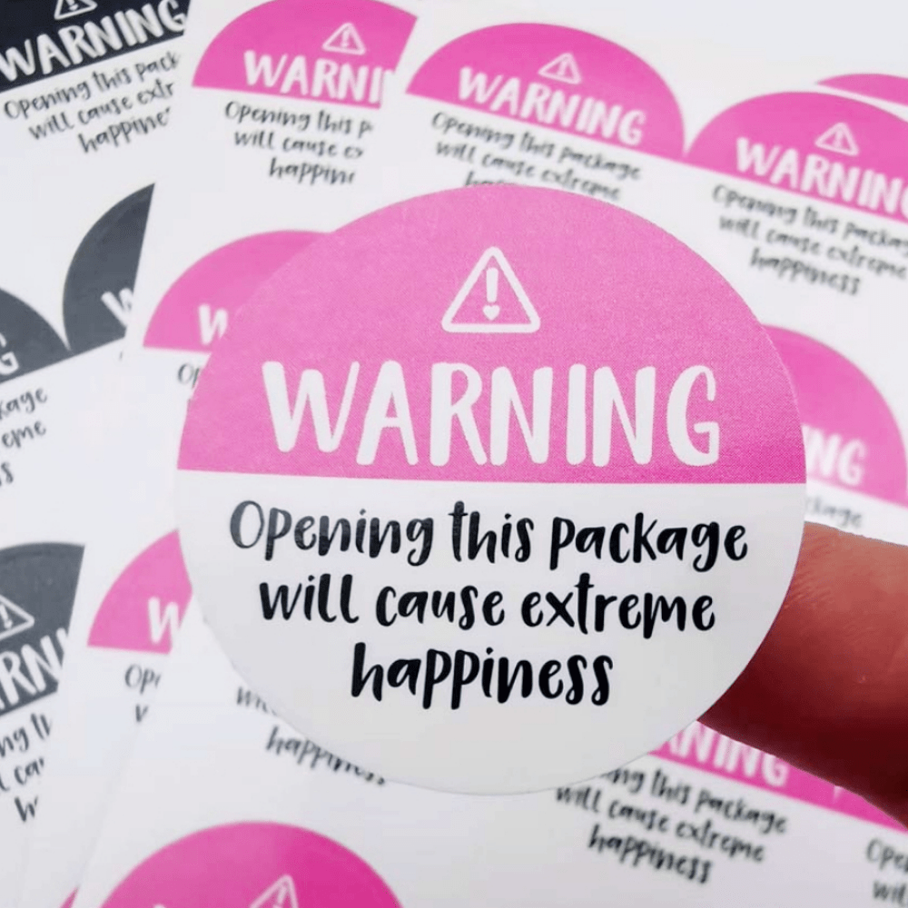 Funny Gift Wrap Stickers Warning Opening This Package Will - Temu