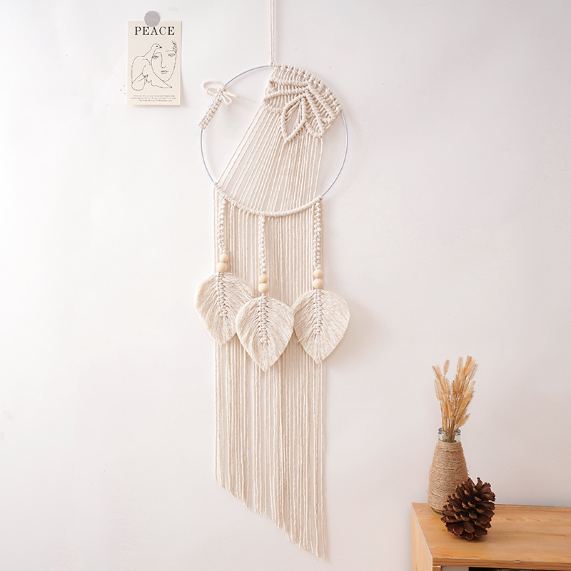 Macrame Woven Wall Hanging Tapestry, Dream Catcher Wall Hanging, Boho Chic  Bohemian Home Decor Handmade Woven Cotton Decoration