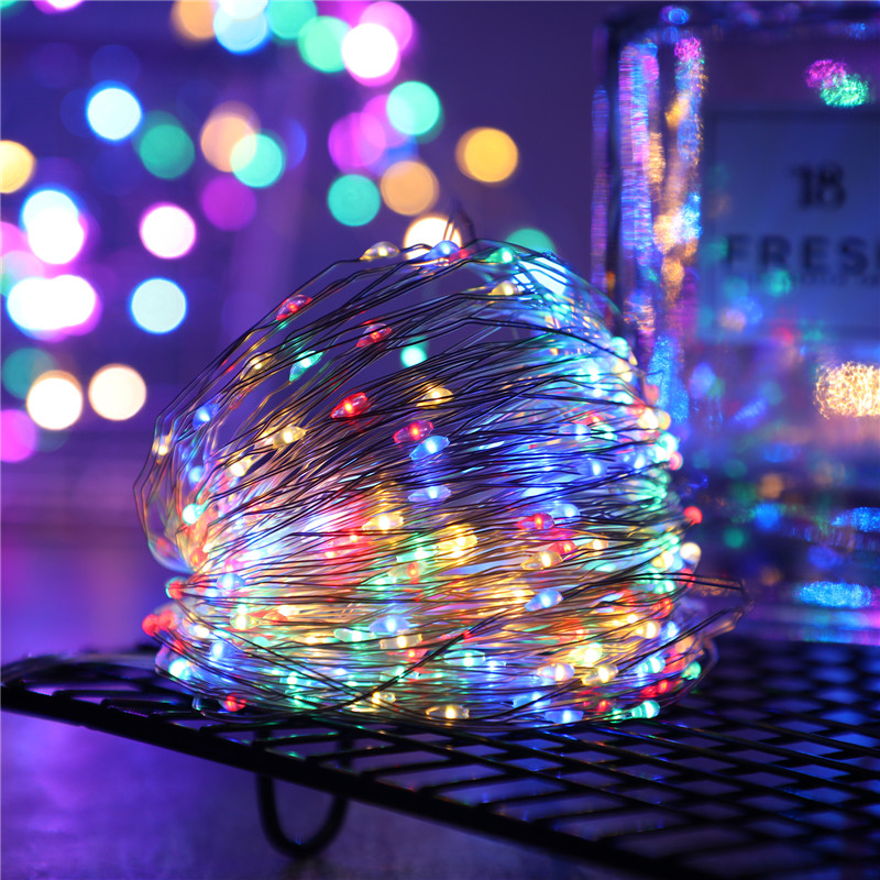 10pcs 2m 20led christmas decoration led string lights fairy lights battery operated copper wire festoon led lights garland for diy wedding party bedroom patio christmas decoration details 3