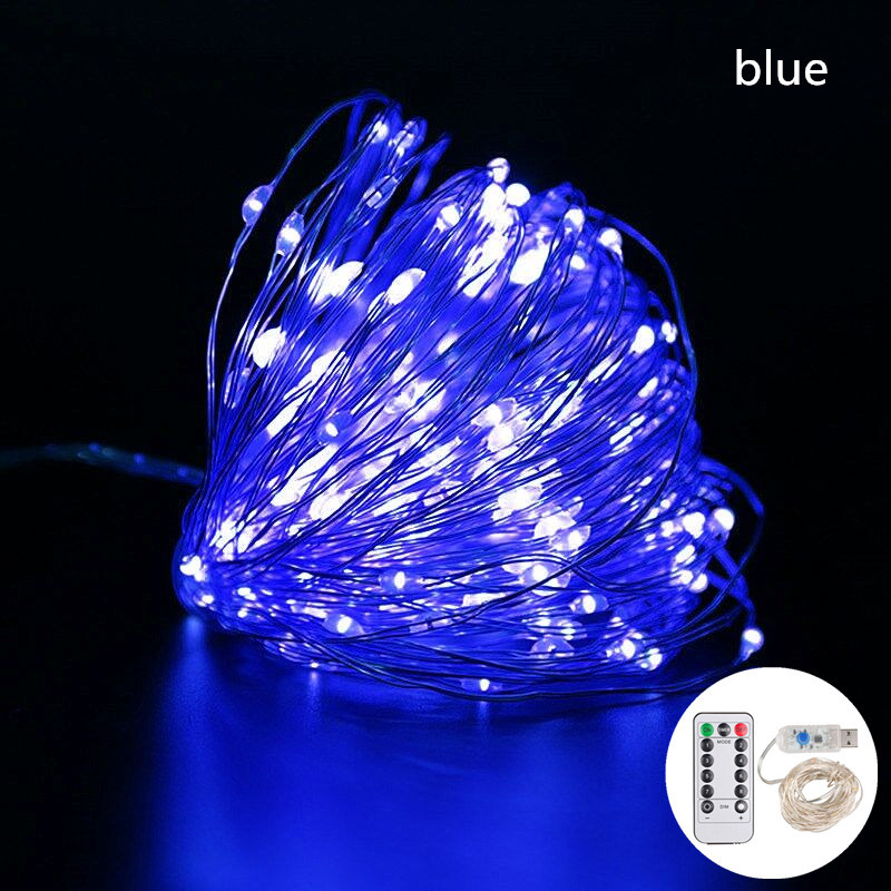 100led Ribbon Fairy String Lights, With Usb Plug And Remote Control, 8  Modes Christmas Tree Decoration For Home Party Wedding Halloween  Thanksgiving New Year Christmas - Temu