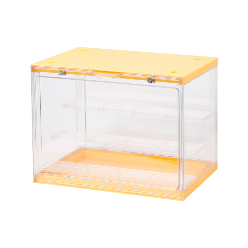 Nonemey Mirrored Clear Acrylic Display Case Assemble Countertop Box Stand Organi