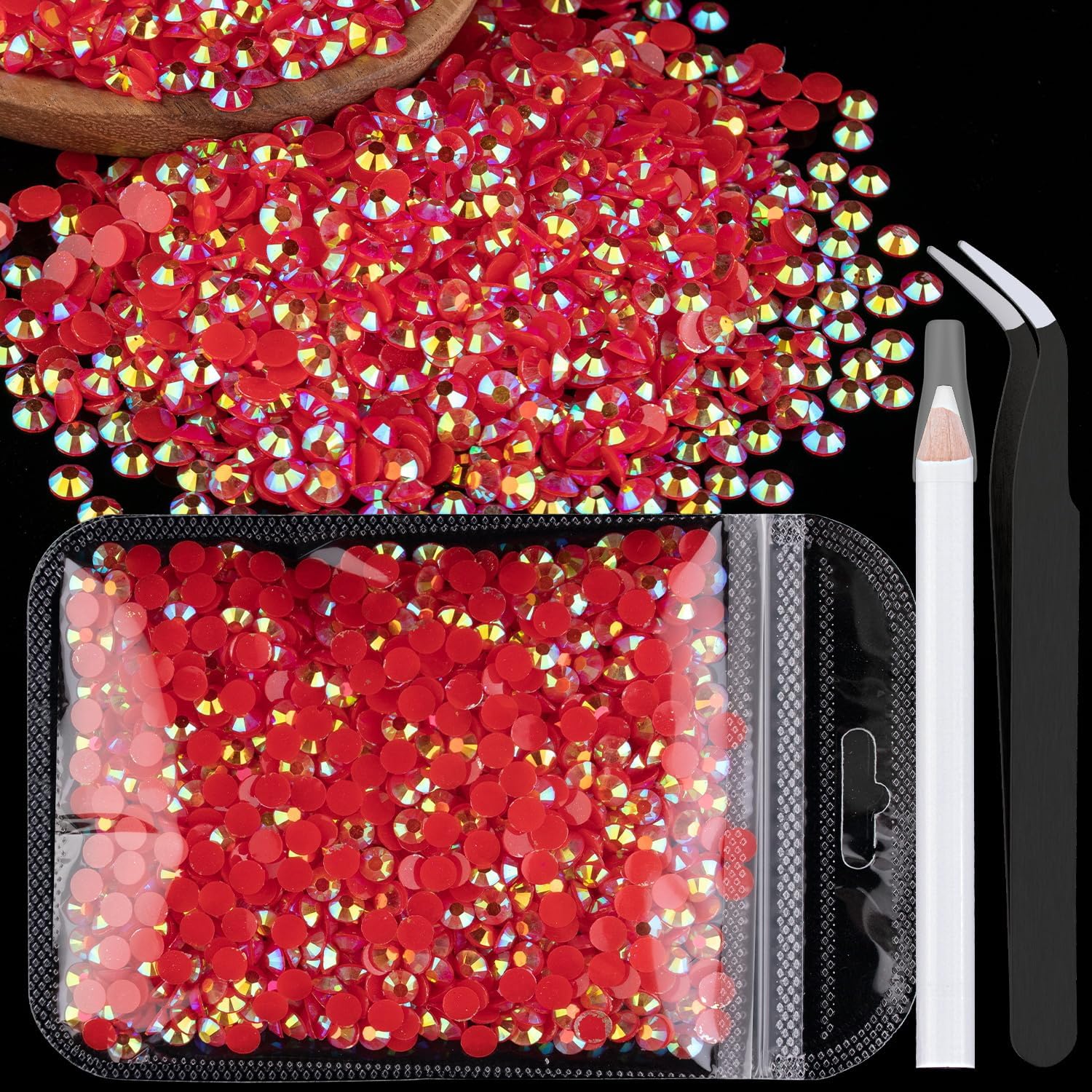 Resin Rhinestones Bulk 17 Colors Light Ab Flatback - Temu