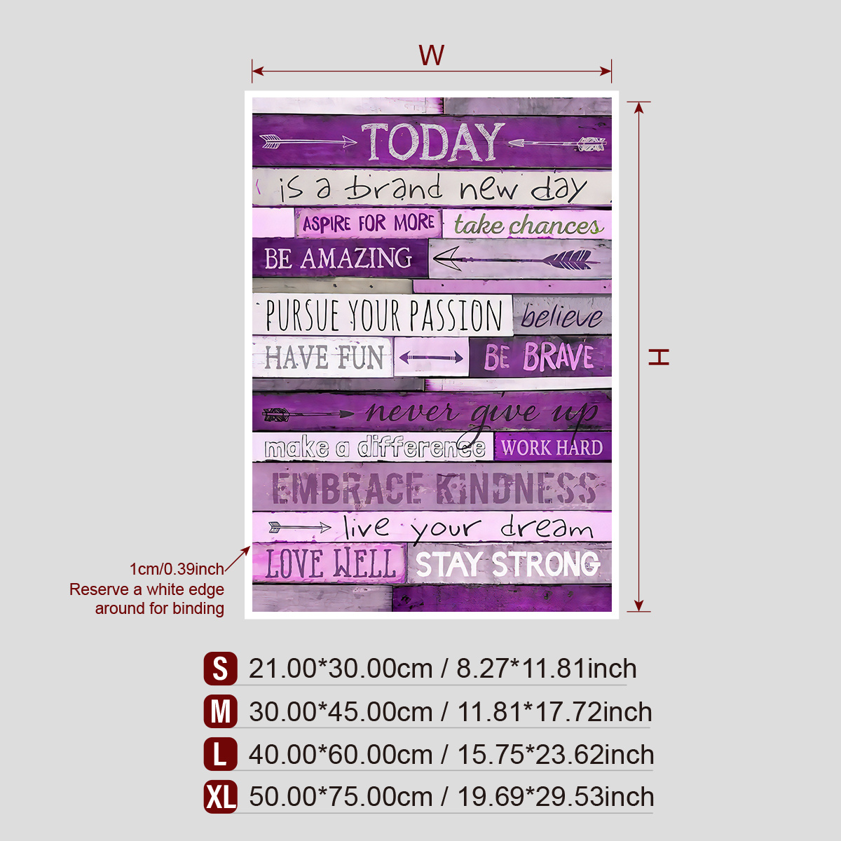 Purple Canvas Print Poster Today A Brand New Day - Temu Canada