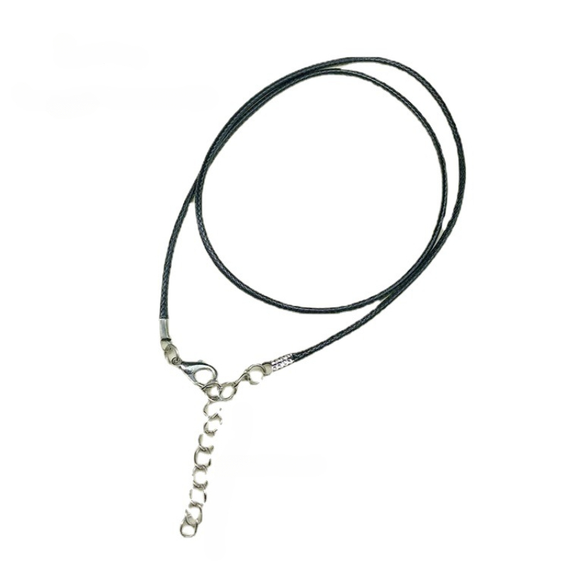 Diy Black Leather Rope Crystal Necklace Pendant Rope Wax Rope Jewelry  Pendant Rope Jade Pendant Rope For Men And Women Jewelry Necklace Making  Supplies - Temu United Arab Emirates
