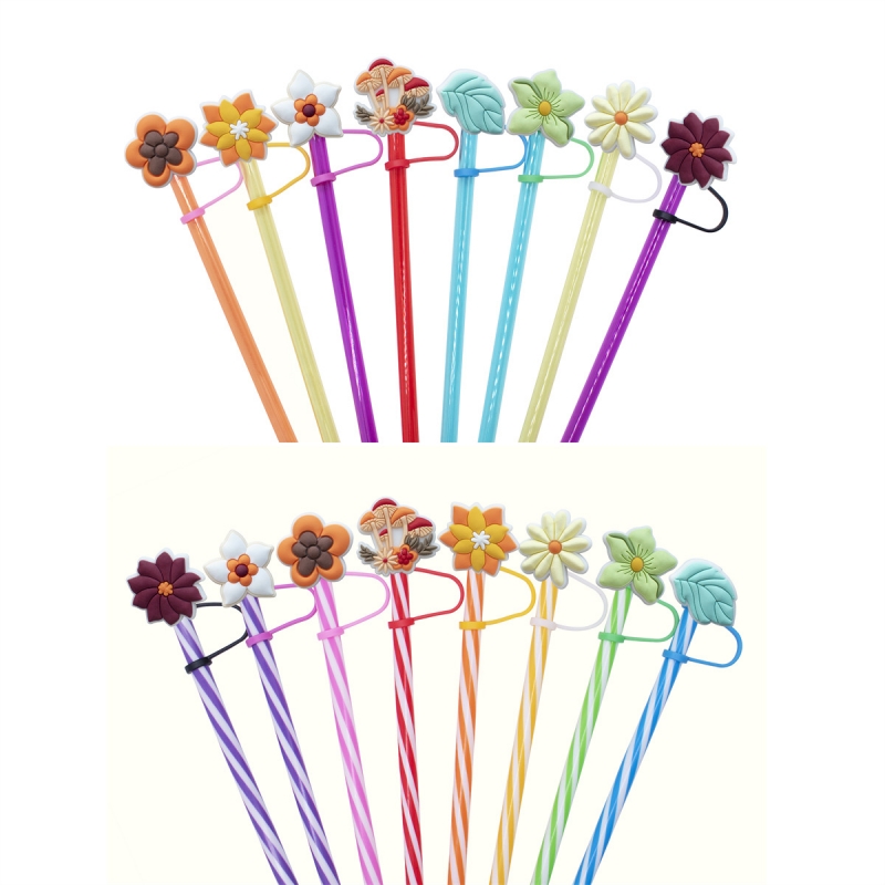 Straw Tips Cover, Reusable Straw Toppers, Butterfly Flower Silicone Straw  Sleeve , Decorative Straw , For Party Favor Bags,friends Gathering,  Dustproof Straw Covers, Party Supplies, Thanksgiving Chrismas Halloween  Gifts - Temu