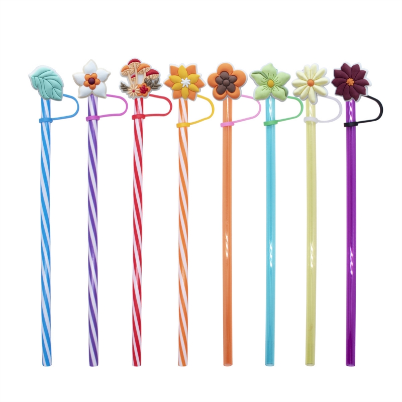 Straw Tips Cover, Reusable Straw Toppers, Butterfly Flower Silicone Straw  Sleeve , Decorative Straw , For Party Favor Bags,friends Gathering,  Dustproof Straw Covers, Party Supplies, Thanksgiving Chrismas Halloween  Gifts - Temu