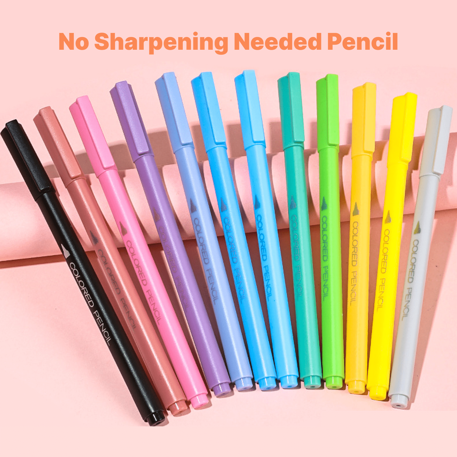 12pcs Pens Set Eternal Pencil Inkless Colored Pencil Unlimited Writing ...