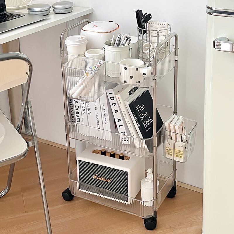 3-Tier Acrylic Rolling Cart