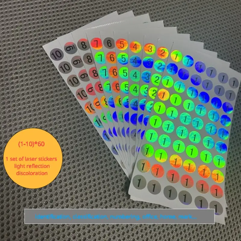 Laser Number Stickers For Identification Classification - Temu