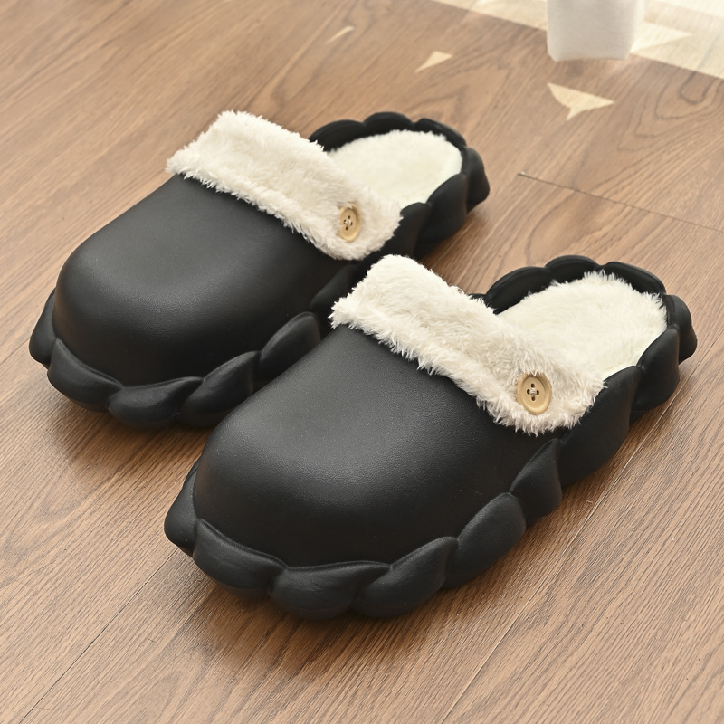 Women's Waterproof House Shoes Warm Plush Lined Non Slip - Temu