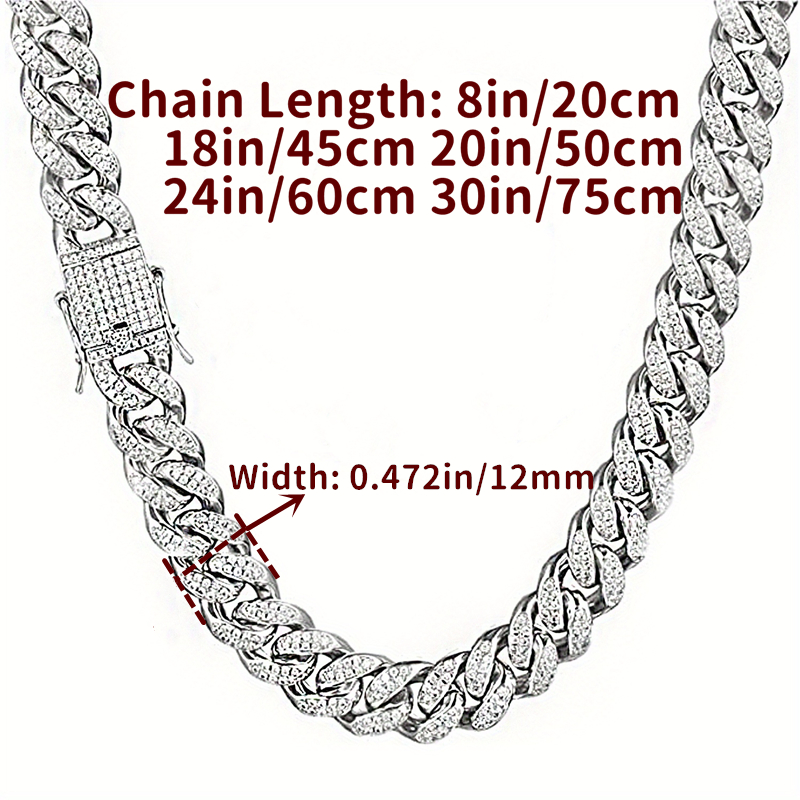 Hip Hop Geometric Cuban Chain Necklace Fashionable High - Temu