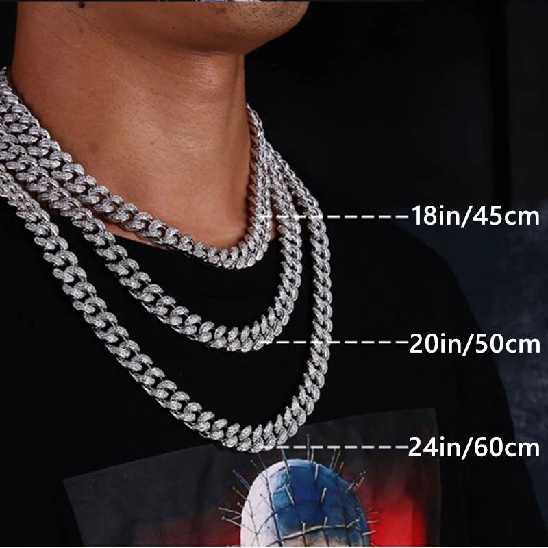 Hip Hop Geometric Cuban Chain Necklace Fashionable High - Temu