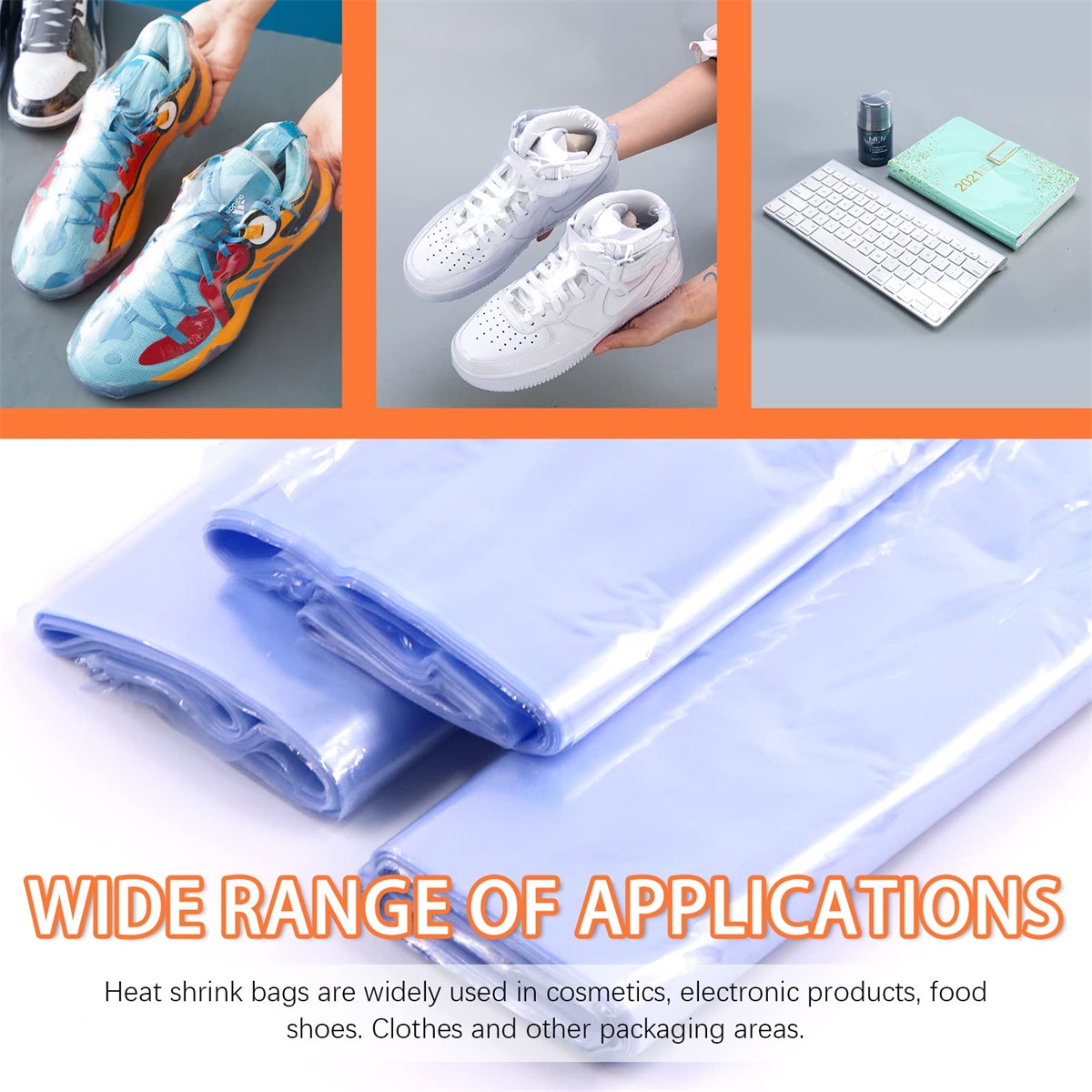 Shrink Wrap Bags Pof Film Wrap Cosmetics Packaging Bag Open - Temu