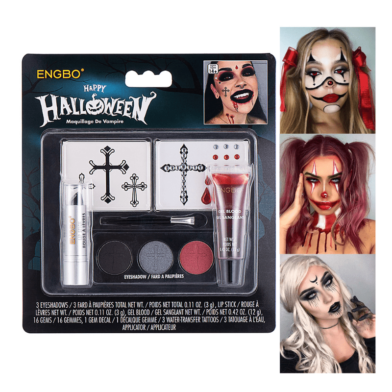 Horror Makeup Cream Palette Sticks Zombie Halloween Vampire kit