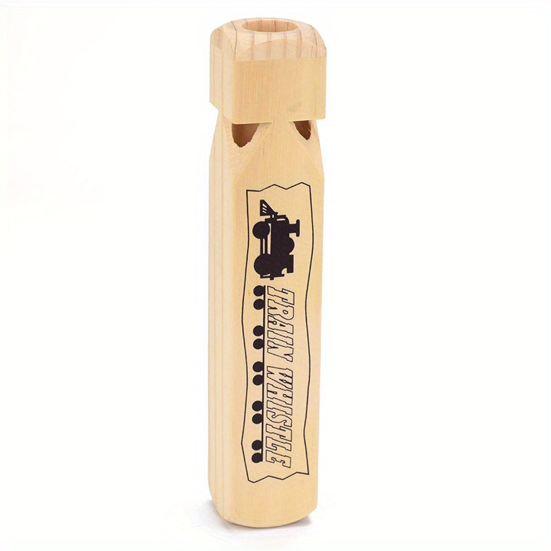Wooden Train Whistle for Kids - 18.8 cm Steam Locomotive Sound Maker, Natural Wood Conductors Toy for Birthday Party Favors, Christmas Stocking Stuffers & Parent-Child Learning Games, Educational Toy | Playful Design | Smooth Texture, Train Toy