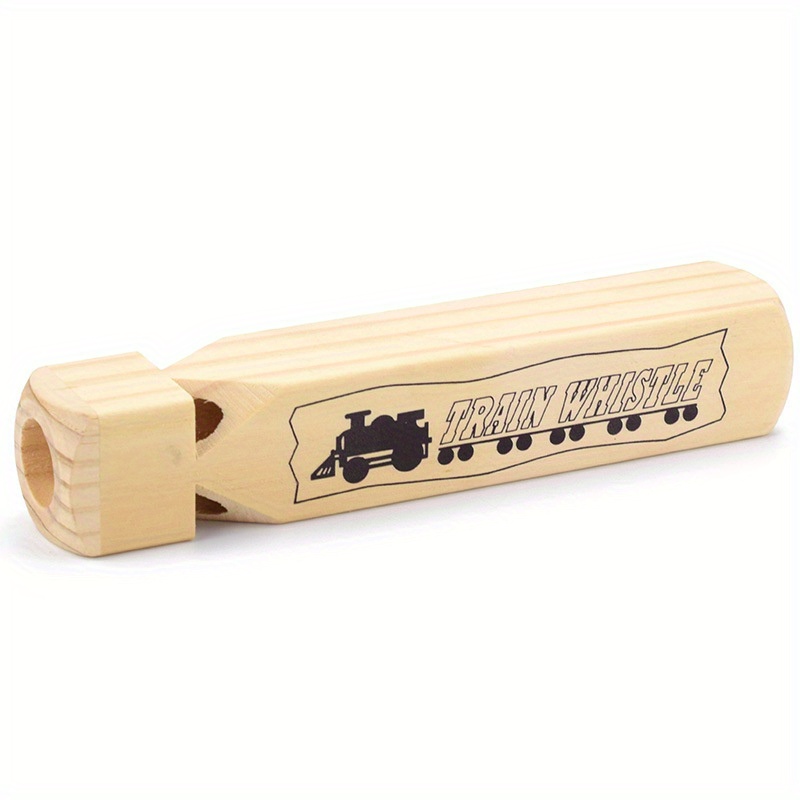 Wooden Train Whistle for Kids - 18.8 cm Steam Locomotive Sound Maker, Natural Wood Conductors Toy for Birthday Party Favors, Christmas Stocking Stuffers & Parent-Child Learning Games, Educational Toy | Playful Design | Smooth Texture, Train Toy