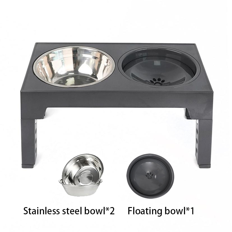 Elevated Adjustable Dog Bowl Stainless Steel Large Food Water