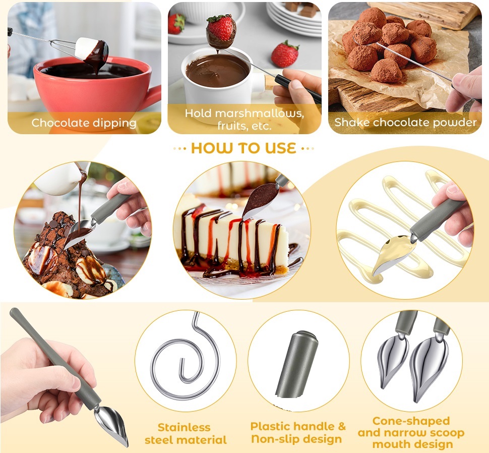 Candy Dipping Tools Chocolate Dipping Fork Spoons Set Temu