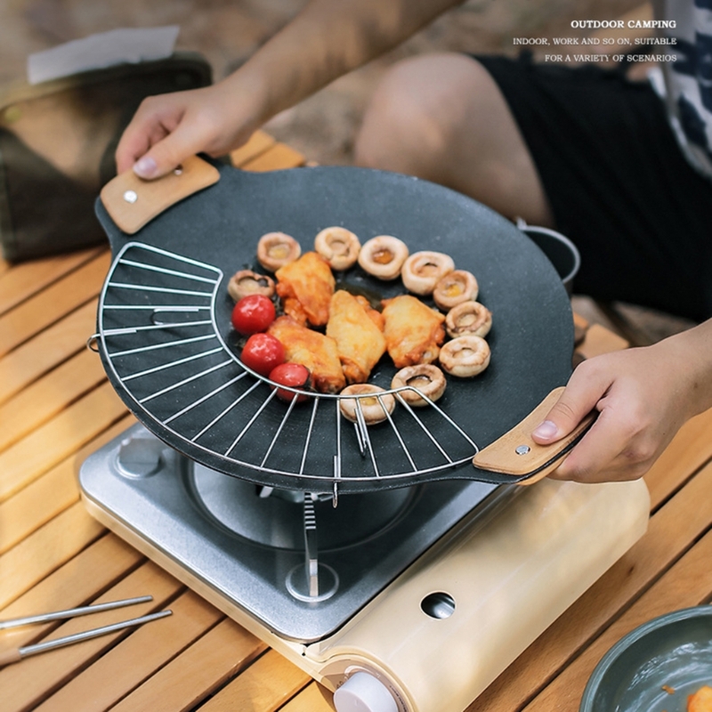 Mini Grill Barbecue Stove Home Smokeless Barbecue Grill Outdoor Barbecue  Plate Roasting Meat Tools